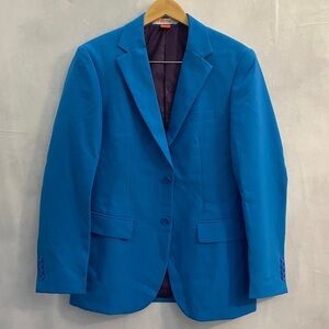OppoSuits Blazer Jacket Coat Royal Blue Novelty Fun US36